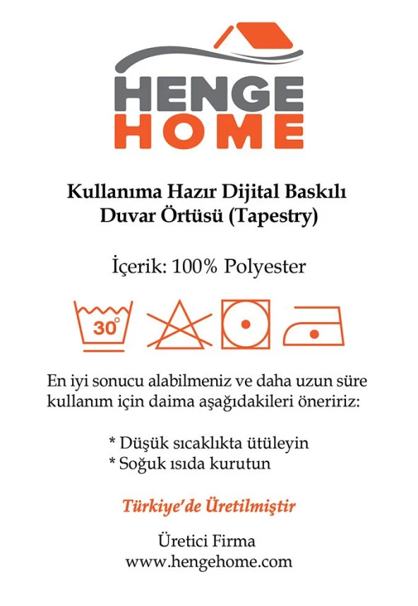 Baskılı Duvar Örtüsü Buket Çiçek Desenli Mor - Resim 9