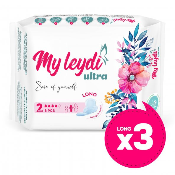 MYLEYDİ ULTRA HİJYENİK PED UZUN 24 ADET (3 PAKET ) ürün görseli 1