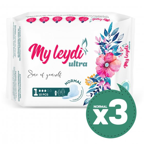 MYLEYDİ ULTRA HİJYENİK PED NORMAL 30 ADET (3 PAKET) ürün görseli 1