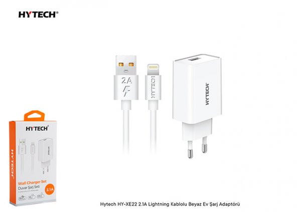 Hytech HY-XE22 2.1A Lightning Kablolu Ev Şarj Adaptörü - Resim 2