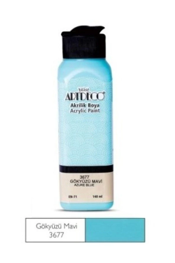 Artdeco Akrilik Boya 140 ML Gökyüzü Mavi 070R-3677 ürün görseli 1