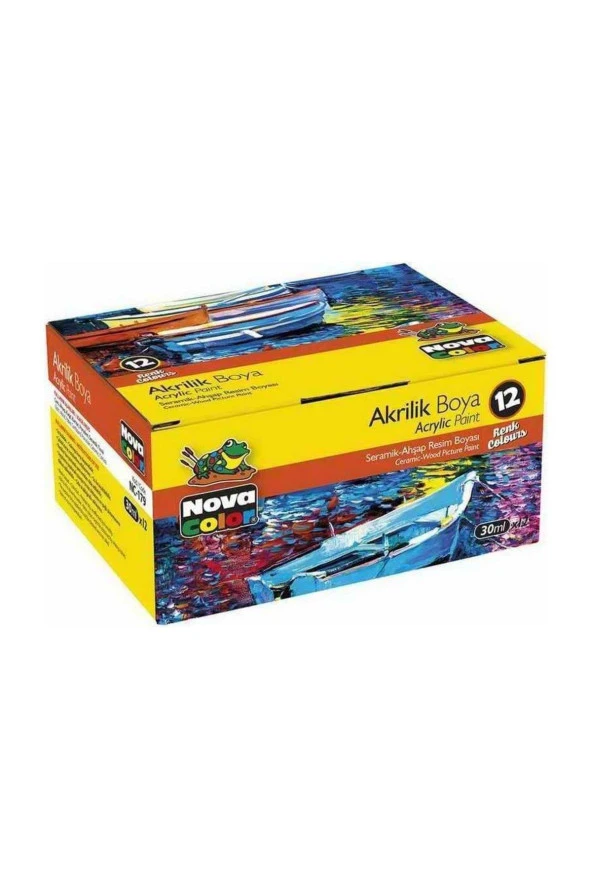 Nova Color Akrilik Boya Şişe 30 CC 12 Renk NC-179 ürün görseli 1