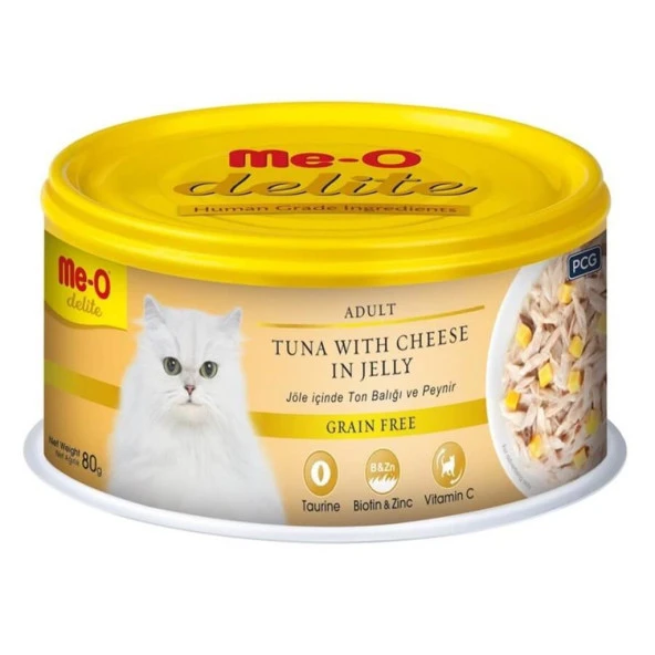 Me-O Delite Ton Balık ve Peynirli Tahılsız Kedi Konservesi 80 Gr ürün görseli 1