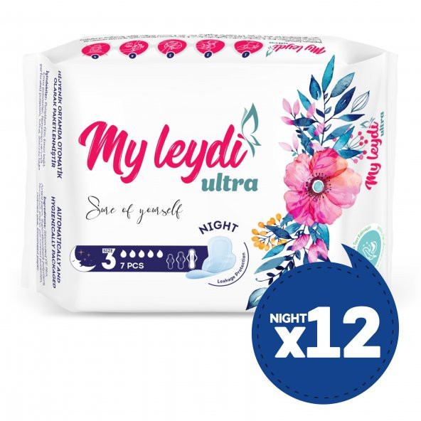 MYLEYDİ ULTRA HİJYENİK PED GECE 84 ADET (12 PAKET ) ürün görseli 1