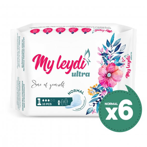MYLEYDİ ULTRA HİJYENİK PED NORMAL 60 ADET (6 PAKET ) ürün görseli 1
