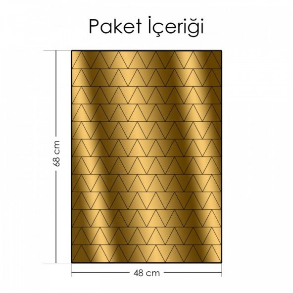 Üçgenler Metalik Duvar Stickerı - Resim 2