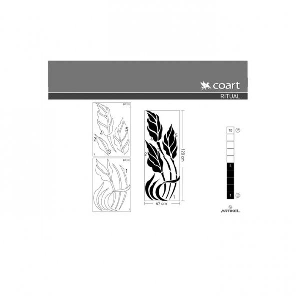 Ritual Kadife Duvar Sticker 47X120 Cm - Resim 4