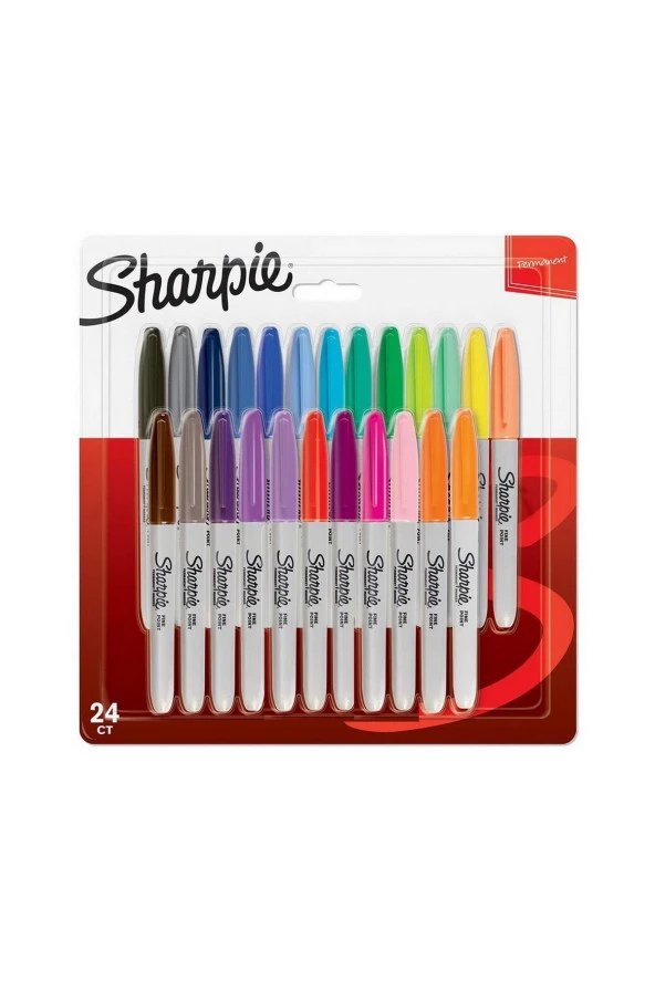Sharpie Fine Permanent Markör İnce Uç Karışık 24 Lü Karışık Renk Markör ürün görseli 1