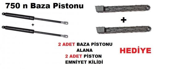 KALİTE ( 2 ADET ) 750 N Baza Amortisörü Baza Pistonu ürün görseli 1