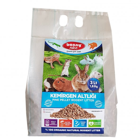 Bonny Nice Doğal Çam Pelet Ginepig Altlığı 2 kg 4 l ürün görseli 1
