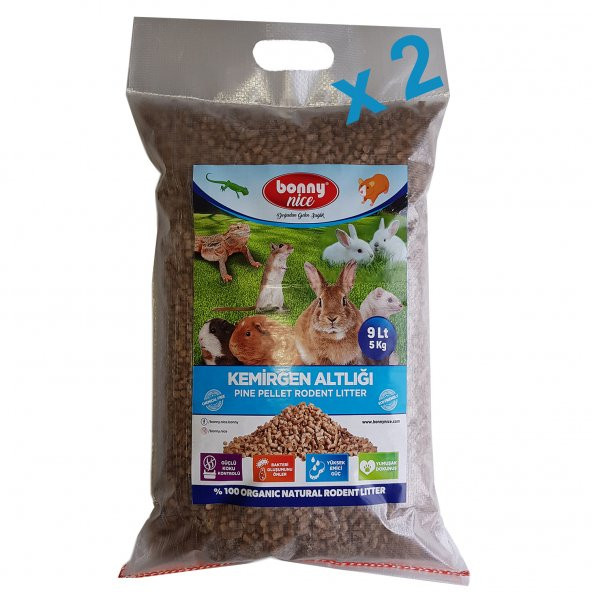Bonny Nice Doğal Çam Pelet Hamster Altlığı 5 kg 10 l x 2 Paket ürün görseli 1