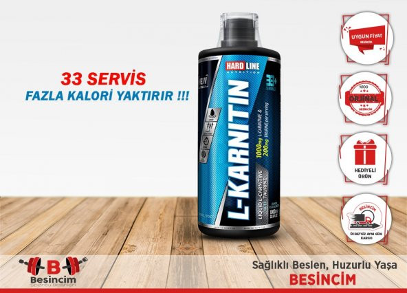 PTTAVM: Hardline L-Karnitin Sıvı 1000 ML karnitin Lcarnitin karnitin YAĞ  YAKICI ( LİMON ) (HEMEN KARGO)