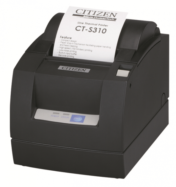 Termal Fiş Barkod Yazıcı 80 mm Siyah ( Seri, USB ) 150 mm/sn - 203 dpi Citizen CT-S310 ürün görseli 1