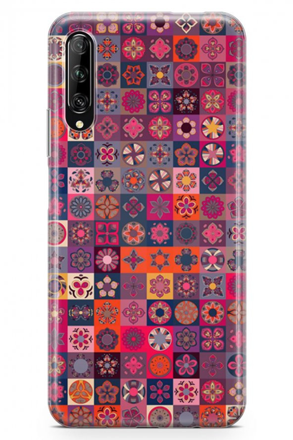 Huawei P Smart Pro 2019 Kılıf Patchwork Serisi Fiona - Resim 2