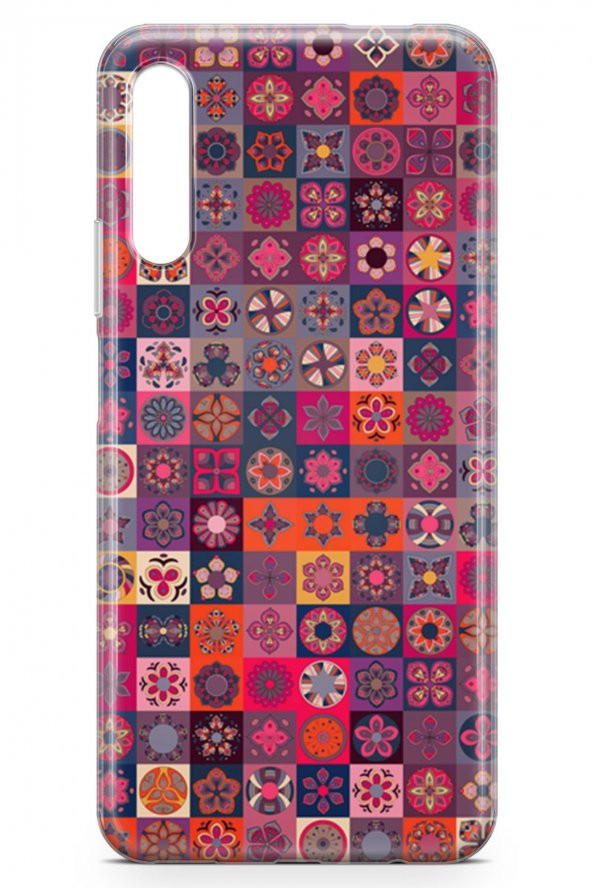Huawei P Smart Pro 2019 Kılıf Patchwork Serisi Fiona - Resim 3
