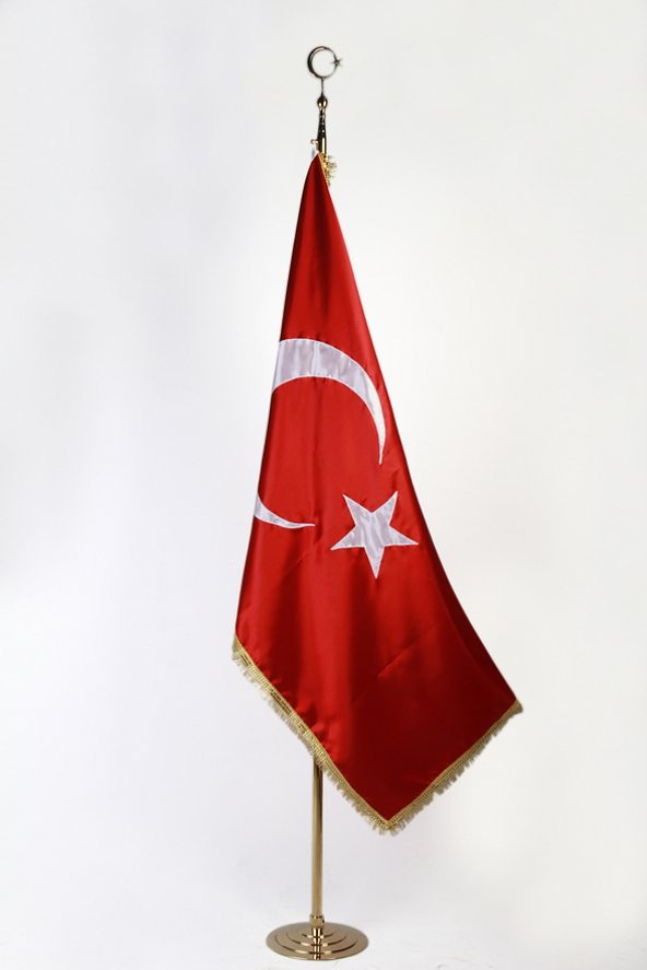 Makam Bayrağı Saten Simli 100x150cm. Direksiz ürün görseli 1
