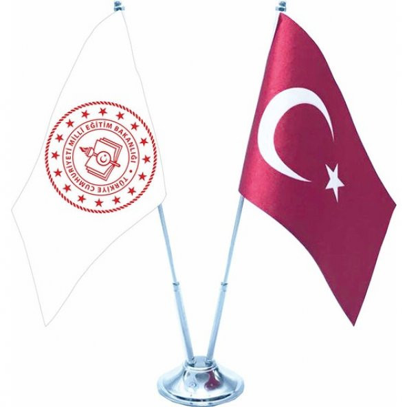 MEB ve Türk Bayrağı İkili Masa Bayrak Takımı ürün görseli 1