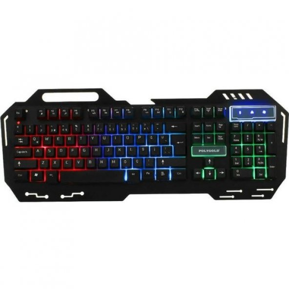 KLAVYE POLYGOLD PG-956 MEKANİK HİSLİ GAMIN KLAVYE ürün görseli 1