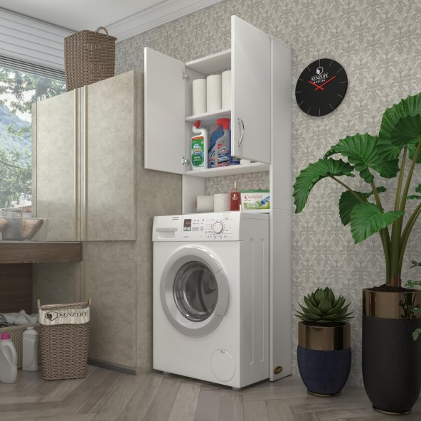 Kenzlife çamaşır makinesi dolabı veronika byz 180*066*20 banyo çift kapaklı arkalıksız ürün görseli 1