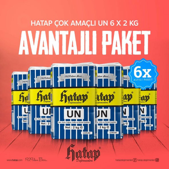 Hatap Çok Amaçlı Un 6 x 2 KG Avantajlı Paket ürün görseli 1