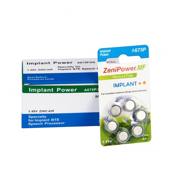 Zenipower İMPLANT PİLİ (koklear-cochlear) 5 PAKET - 30 ADET ürün görseli 1