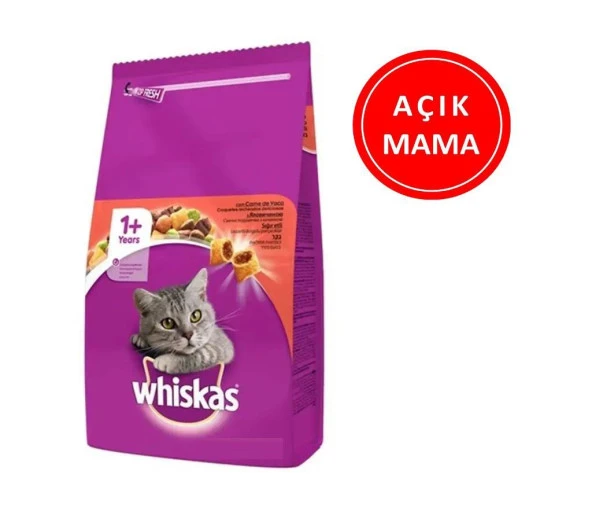 Whiskas Kuru Biftek Ve Tavuklu Kedi Maması 1 Kg AÇIK ürün görseli 1