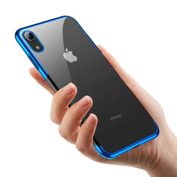 Orijinal Baseus iPhone XR 6.1 Kılıf Glitter Köşleri Renkli Şefaf ürün görseli 1