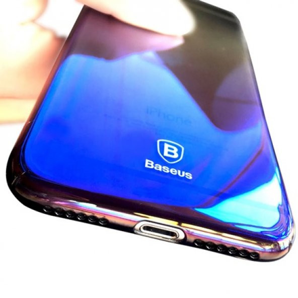 Ceponya Apple iPhone 7 Baseus Renk Geçişli Glaze Case Kılıf - Resim 5