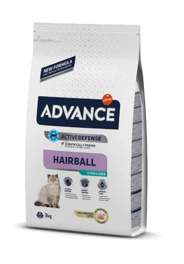 Advance Sterilised Hairball Kısırlaştırılmış Kedi Maması 3 Kg ürün görseli 1