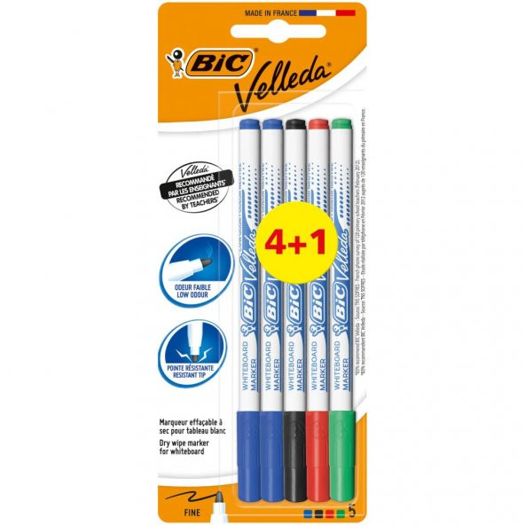 BİC VELLEDA 1721 TAHTA KALEMİ 4+1 - Resim 5