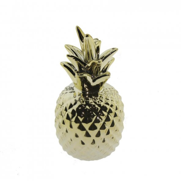 7x15cm Ananas Metalize Dekor Biblo - Resim 3