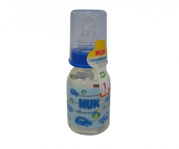 Nuk Silikon Emzikli Standart PP Biberon 110 ml Baby Blue ürün görseli 1