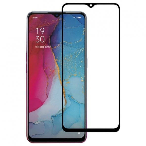 Bufalo Oppo Reno3 Ekran Koruyucu 9D Temperli Cam - Siyah ürün görseli 1