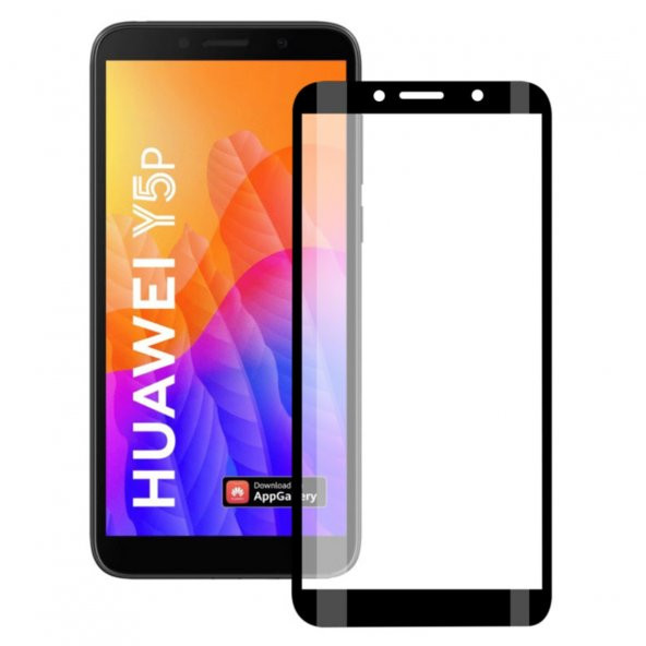 Bufalo Huawei Y5p Ekran Koruyucu 5D Temperli Cam Siyah ürün görseli 1