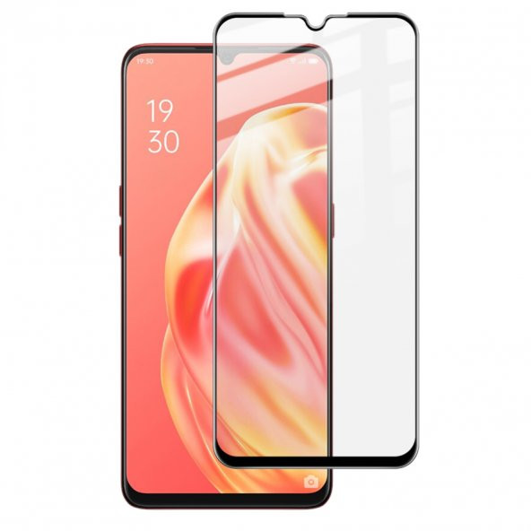 Bufalo Oppo A91 / Reno3 Ekran Koruyucu 5D Temperli Cam Siyah ürün görseli 1