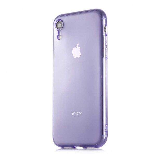 iPhone XR 6.1 Kılıf Kamera Çıkıntılı Renkli Trasnparan Silikon ürün görseli 1