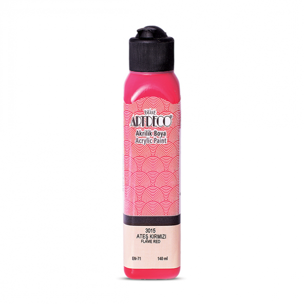 Artdeco Akrilik Boya 140 ML Ateş Kırmızı 070R-3015 ürün görseli 1