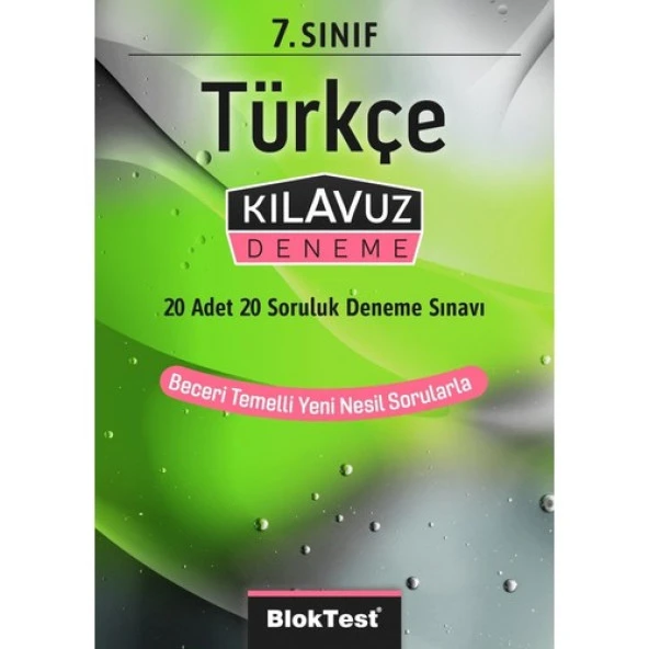 Bloktest Yayınları 7. Sınıf Türkçe Kılavuz Deneme ürün görseli 1