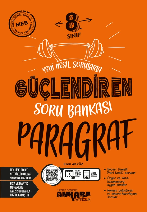 Ankara 8.Sınıf Güçlendiren Paragraf Soru Bankası ürün görseli 1