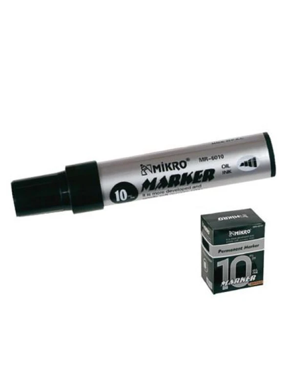 MIKRO PERMANENT MARKER 10mm SIYAH KESIKUC(MR-6010) ürün görseli 1