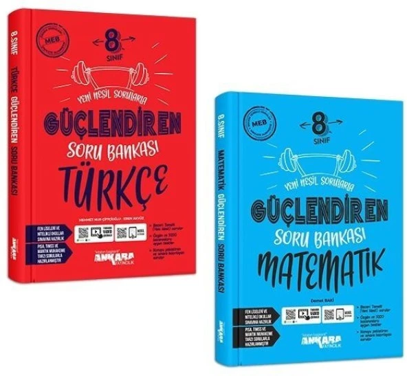 Ankara 8. Sınıf Türkçe + Matematik Güçlendiren Soru Seti 2 Kitap 2023 ürün görseli 1