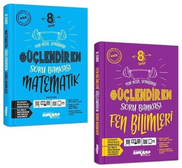 Ankara 2025 8. Sınıf Matematik + Fen Bilimleri Güçlendiren Soru Seti 2 Kitap ürün görseli 1