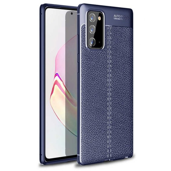 Galaxy Note 20 Kılıf Deri Desenli Kamera Korumalı Silikon ürün görseli 1