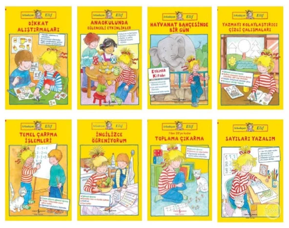 İş Bankası Okul Öncesi Arkadaşım Elif Etkinlik Seti 8 Kitap ürün görseli 1
