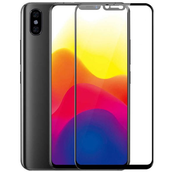 Xiaomi Mi 8 Zore Kenarları Kırılmaya Dayanıklı Cam Ekran Koruyucu ürün görseli 1
