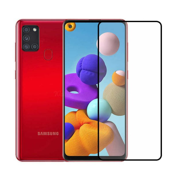 Galaxy A21S Zore Kenarları Kırılmaya Dayanıklı Cam Ekran Koruyucu ürün görseli 1