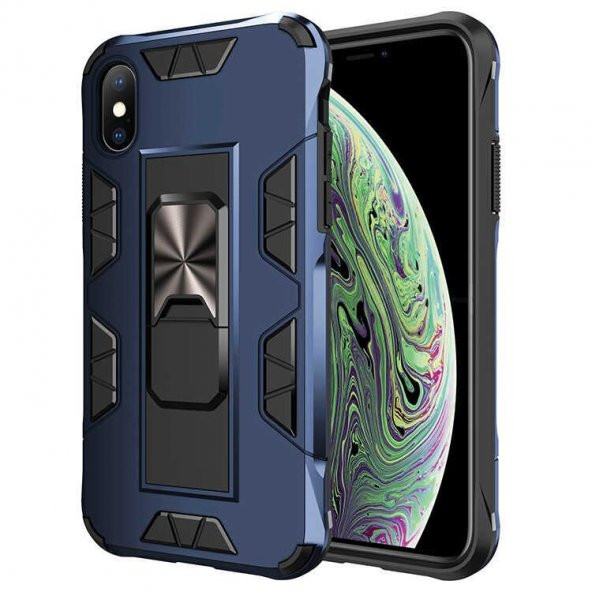 iPhone XS Max 6.5 Kılıf Metal Standlı Manyetikli Ultra Koruma ürün görseli 1