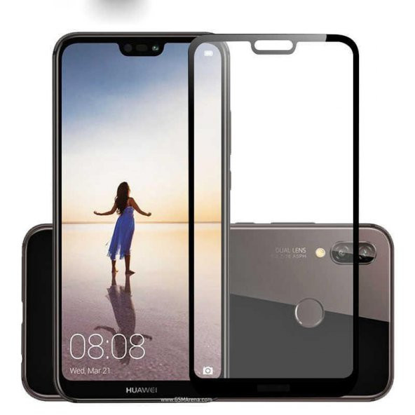 Huawei P20 Lite  Evastore Kenarları Kırılmaya Dayanıklı Cam Ekran Koruyucu ürün görseli 1