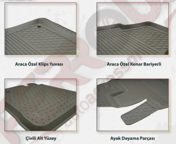 VW Passat B6 - B7 - CC REFREF 4D Havuzlu Paspas 2005-2014 - Resim 3