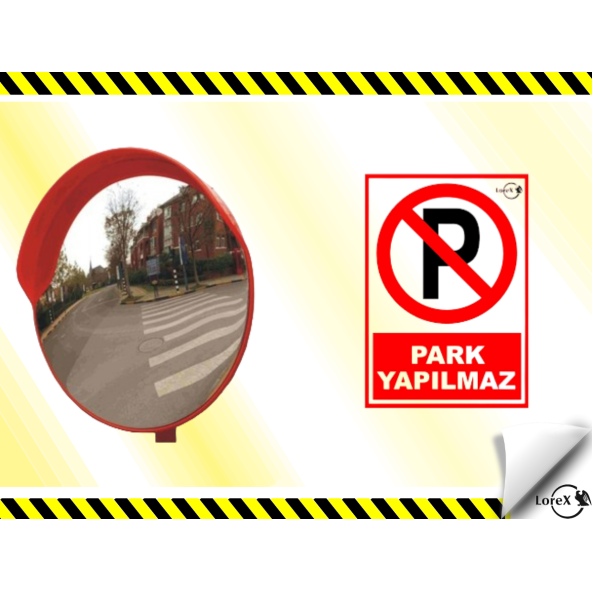 Lorex LR-A25 Akrilik 60 cm Trafik Güvenlik Aynası PVC Levhalı ürün görseli 1